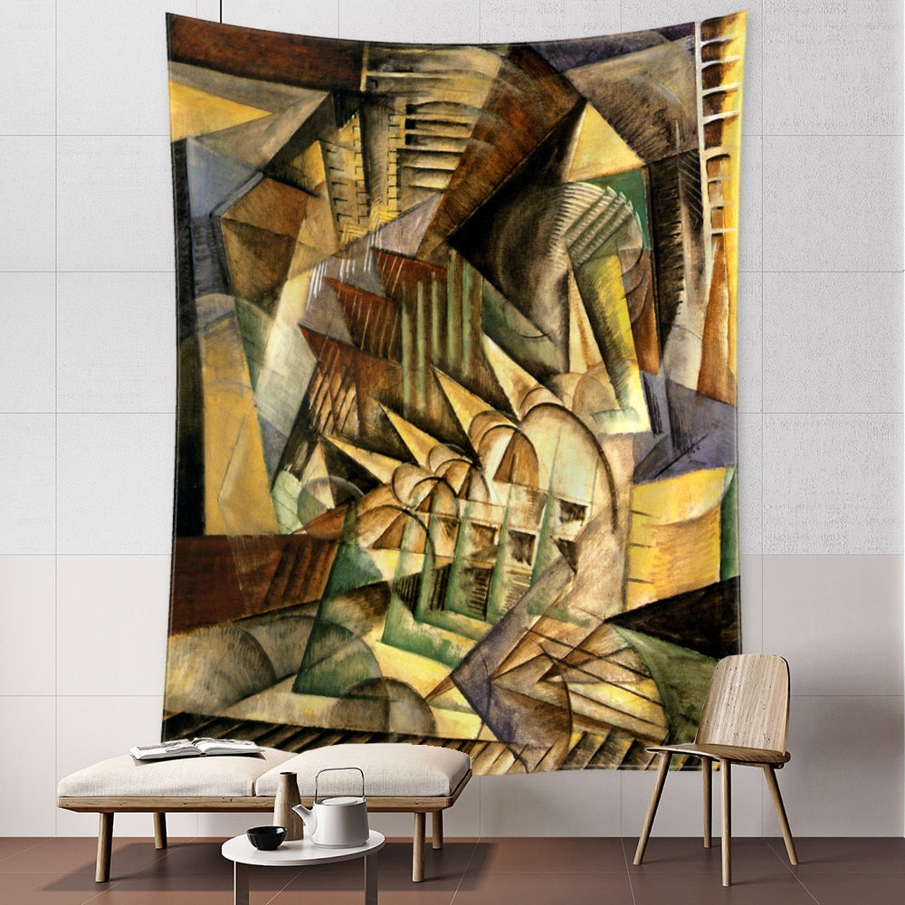 Mona Lisa Graffiti Tapestry Wall Hanging Boho Style Psychedelic Witchcraft Hippie Tapiz Bedroom Art Home Decor - KiwisLove