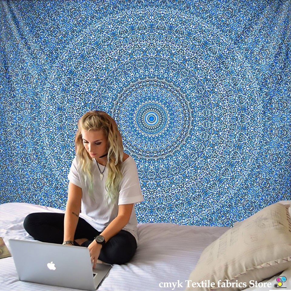 Hot New Indian Mandala Tapestry Hippie Home Decorative Wall Hanging Bohemia Beach Mat Yoga Mat Bedspread Table Cloth 210x148CM - KiwisLove