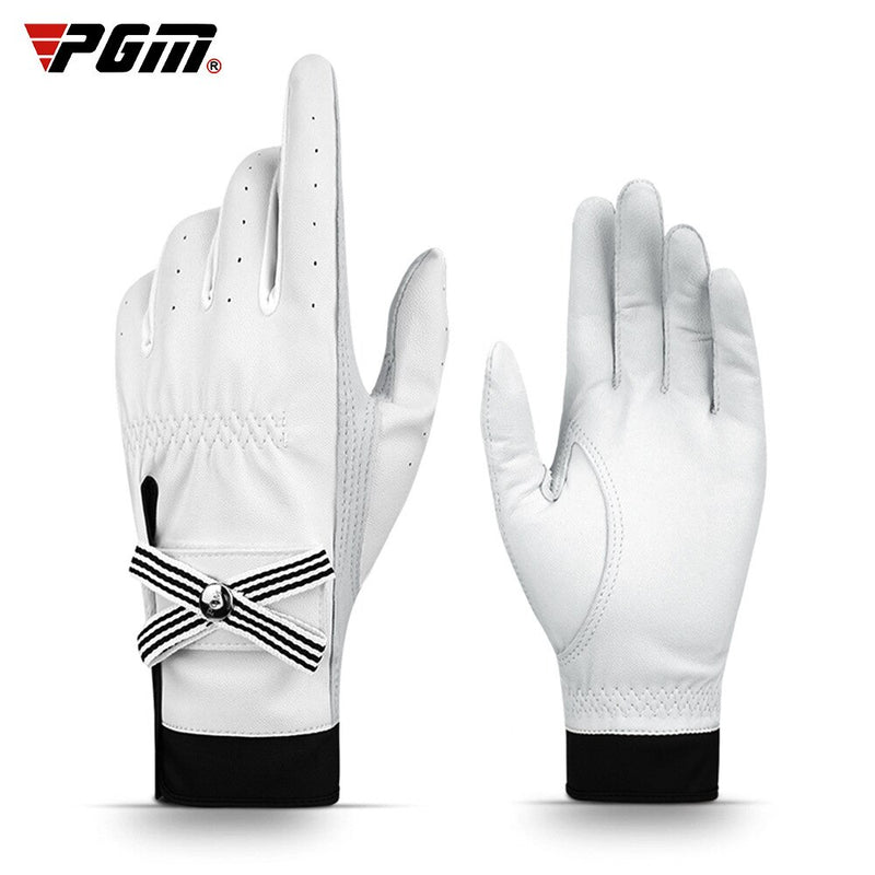 PGM Golf Gloves Women Sheepskin Breathable Palm Ladies Genuine Leather Sport Gloves Anti-Slip Training Mittens Elegant 1 Pair - KiwisLove