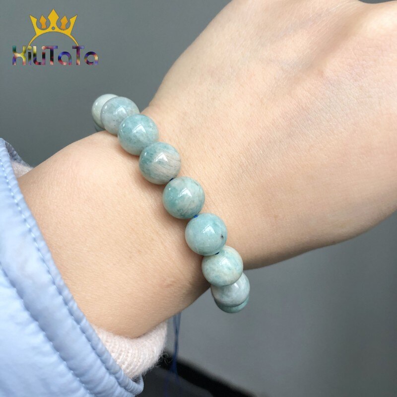 Natural Stone Beads Blue Amazonite Round Loose Spacer Beads For Jewelry Making DIY Bracelet Ear Studs Accessories 15&#39;&#39; 6 8 10mm - KiwisLove