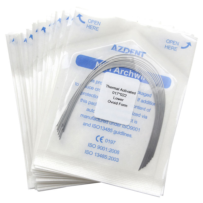 AZDENT Dental Orthodontic Niti Thermal Activated Rectangular Arch Wires Ovoid Form Archwire - KiwisLove