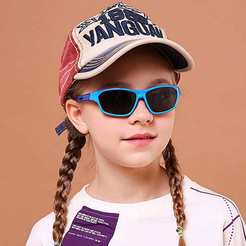 Sunglasses Kids Polarized Classic For Babies Children's Sports Sun Glasses UV400 Protection Boy Girl Cute Vintage Eyewear S8303 - KiwisLove