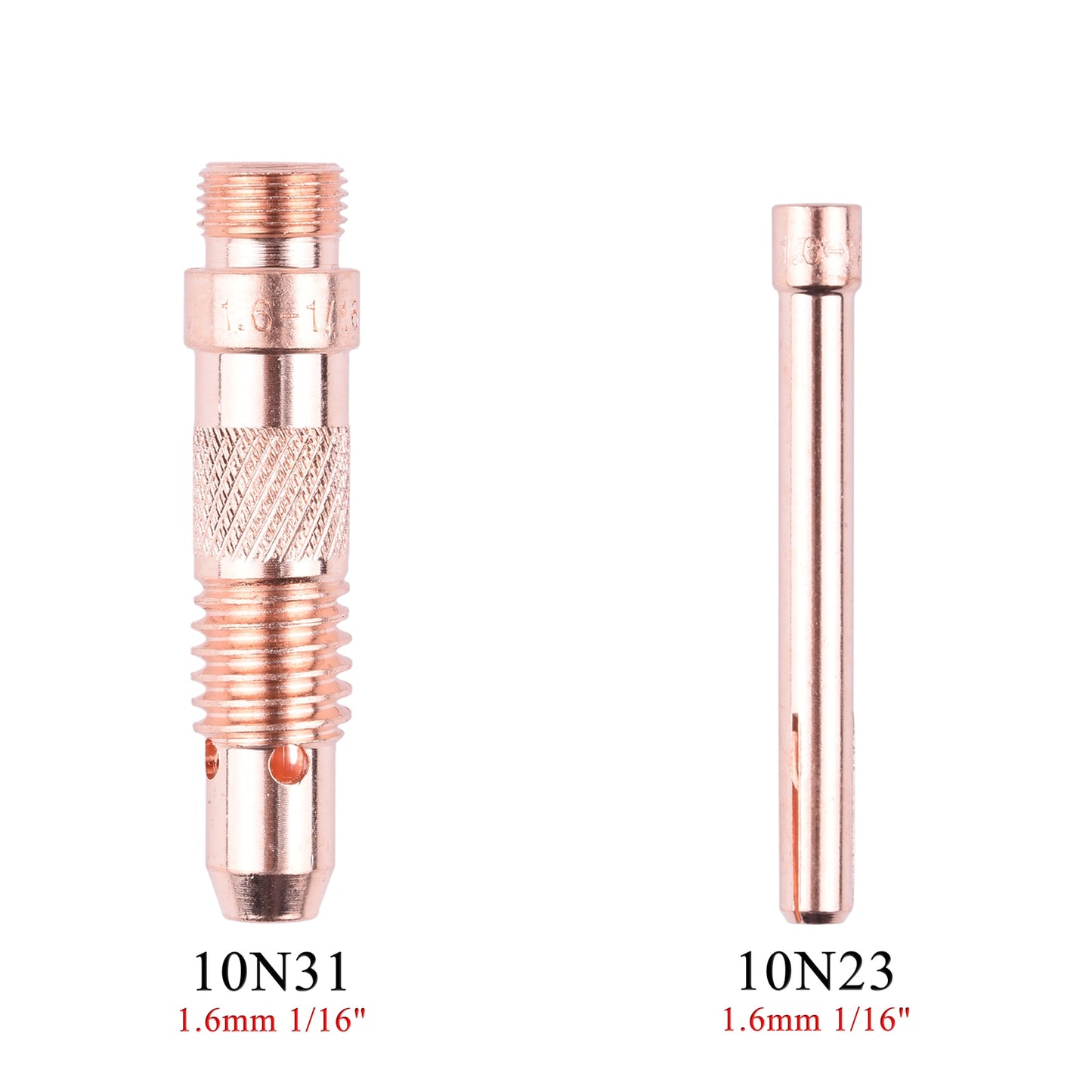 1.0/1.6/2.4/3.2/4.0mm TIG Collet Collet Body 10N22 10N23 10N24 10N25 54N20 10N30 10N31 10N32 10N28 406488 For WP17 18 26 Torch - KiwisLove