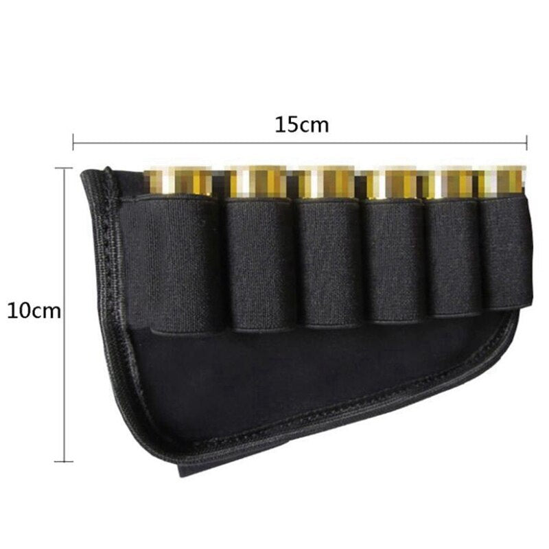Tactical 6 Round Shell Holder Military Airsoft Bullet Carrier Pouch 12/20 Bullet Buttstock Shell Carrier Hunting Accessories - KiwisLove