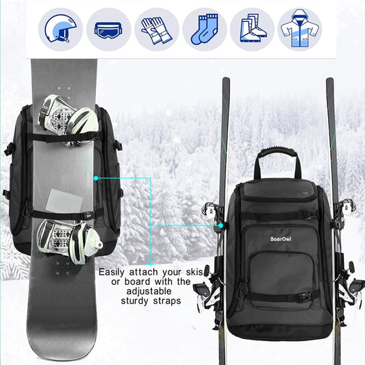 Ski Backpack 50L High-Capacity Nylon Waterproof Bag Wear-Resistant - KiwisLove