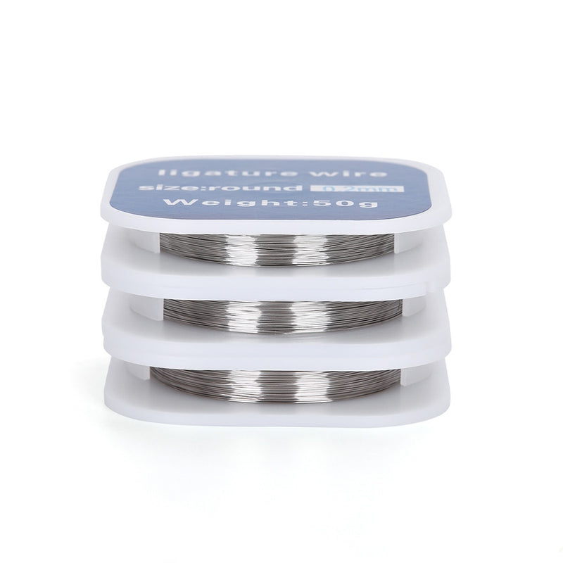 50g/Roll  Dental Orthodontic Ligature Wire Stainless Steel Round 0.2/0.25/0.3mm - KiwisLove