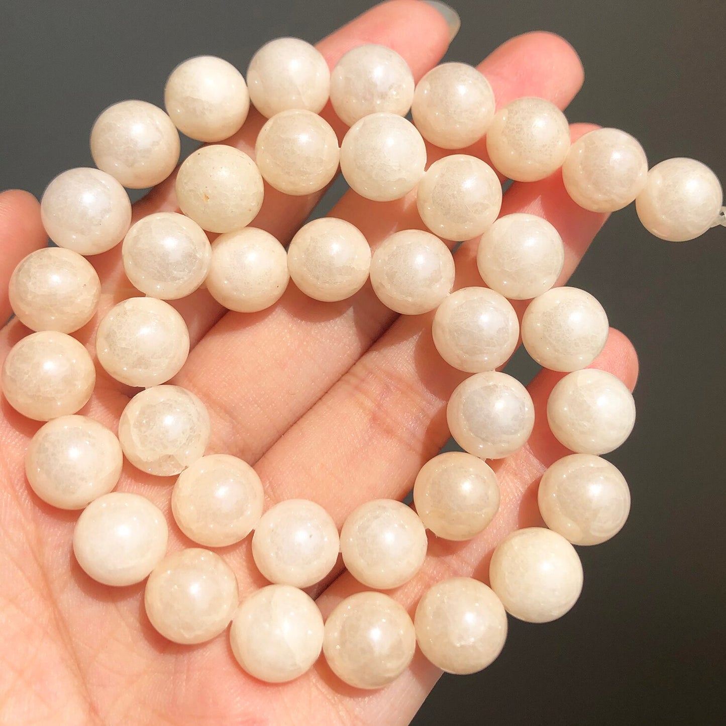 Natural Stone Pink Purple Blue Angelite Morganite Round Beads For Jewelry Jade Beads Making DIY Handmade Bracelet Neckalce 15&#39;&#39; - KiwisLove