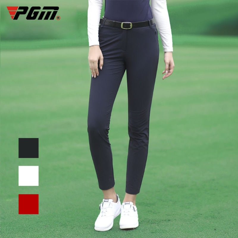 PGM Women Golf Pants Fall Winter Comfortable Quick Dry Trousers Slim Sports Wear Ladies Clothes Clothing White Black Red KUZ092 - KiwisLove