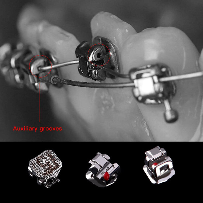 AZDENT Metal Self-Ligating Brackets Movable Hook Auxiliary Hole With Buccal Tube STD.022 - KiwisLove