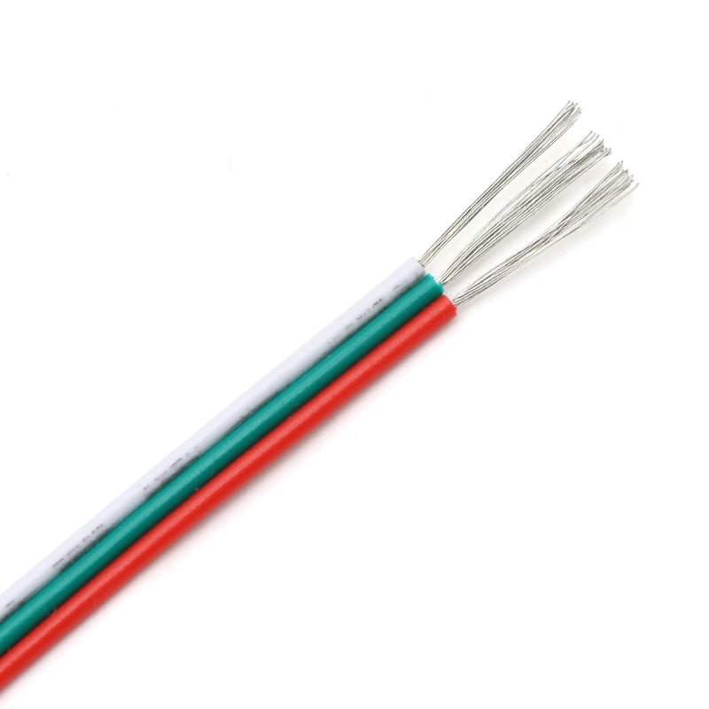 5M/10M Electrical Wire Cable  2/3/4/5/6 Pins18/20/22AWG Cable Connector Electric Wires For WS2812B RGB RGBW 5050 LED Strip Light - KiwisLove