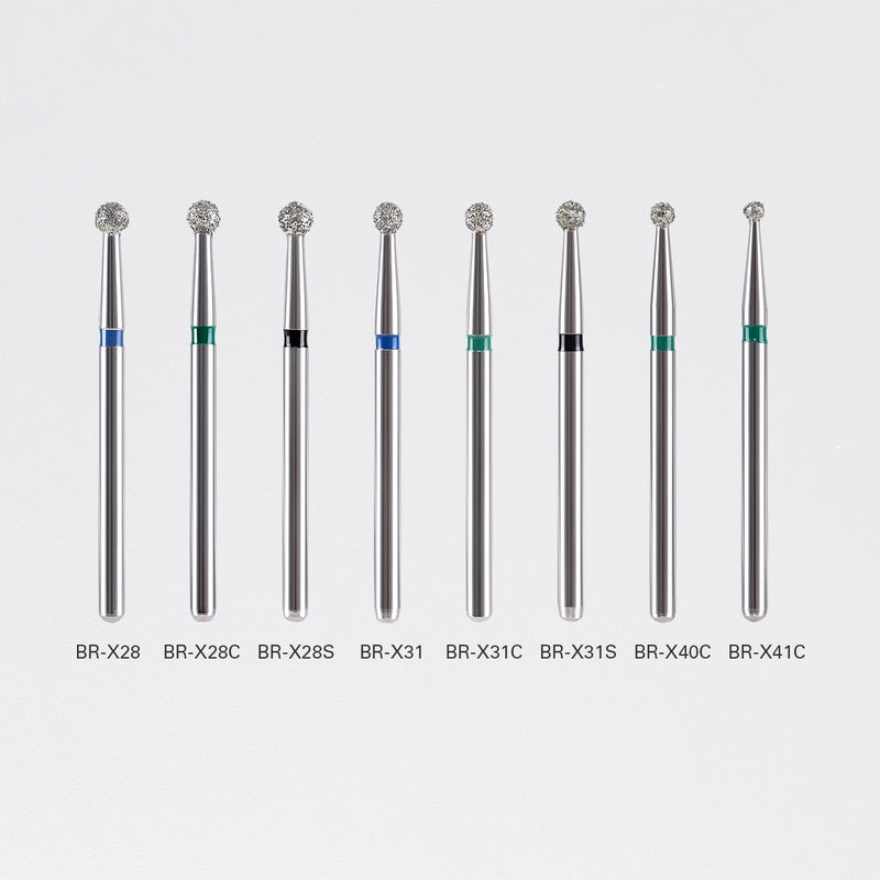 10pcs/Pack AZDENT Dental Diamond Burs Drill Ball Round Type 25mm FG 1.6mm For High Speed Handpiece 450000r/Min - KiwisLove