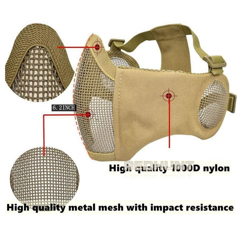 Tactical Helmet Mask Cs Airsoft Paintball Army War Game Motorcycle Hunting Solid Color Fast Helmet - KiwisLove