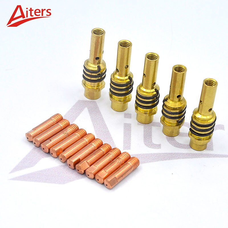 24PCS/Set  15AK Binzel Torch/Gun Consumables Electrode and Shield Contact Tip Holder Gas Nozzle for MIG MAG - KiwisLove
