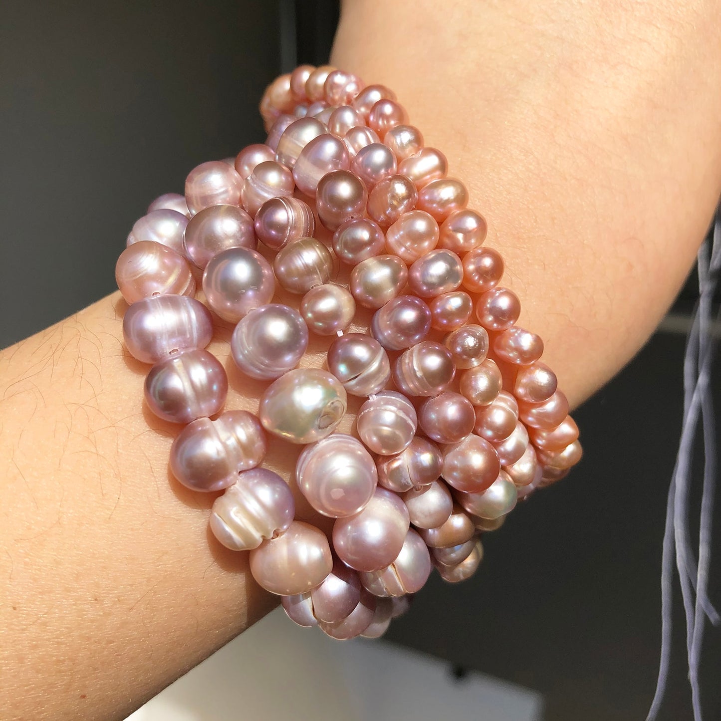 3-9mm Natural Purple Freshwater Pearls Punch Pearl Beads for DIY Women Elegant Necklace Bracelet Jewelry Making 15&#39;&#39; Wholesale - KiwisLove