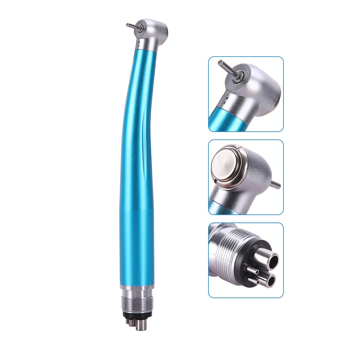 2/4Holes Dental High Speed Handpiece Push Button Standard Head Air Turbine Single Water Spring Rotor/Cartridge - KiwisLove