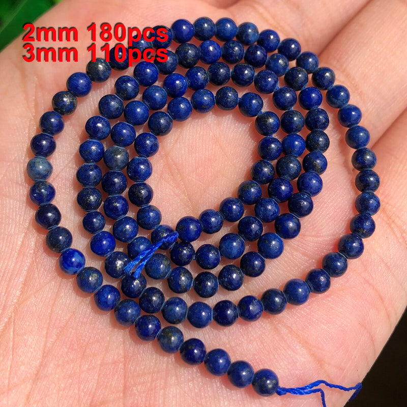 Natural Lapis Lazuli Stone Faceted Column Round Irregular Spacer Beads For Jewelry Making Diy Bracelets Necklace Accessories - KiwisLove