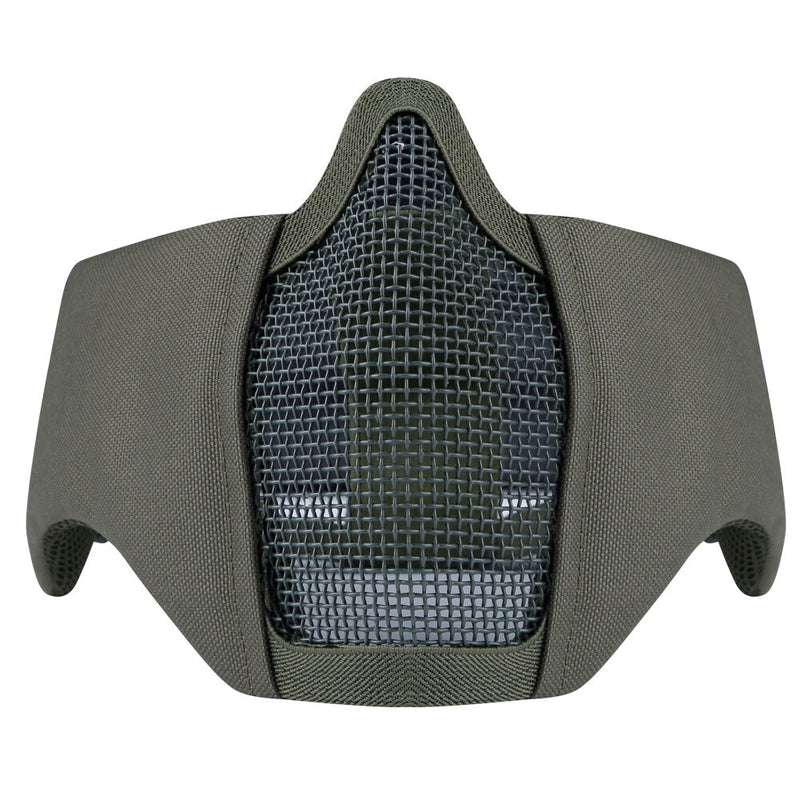 Tactical Half Face Mask Breathable Low-carbon Steel Mesh with Ear Protective for CS Hunting Paintball Shooting Protective - KiwisLove