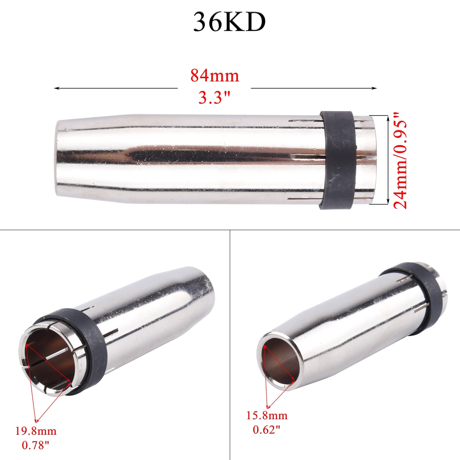 5/10Pcs 15AK/24KD/36KD Gas Nozzle Pure Copper Euro Conical Shield Cup Tips Nozzle Fit MB 15AK/24KD/36KD MIG/MAG Welding Torch - KiwisLove