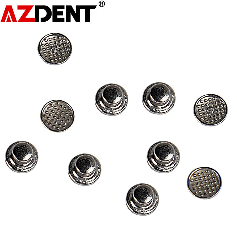 10pcs/Pack Dental Orthodontic Metal Buttons Lingual Buckle Composite Ceramic For Bondable Round Base - KiwisLove