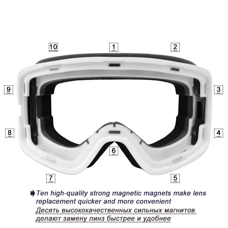 Ski Goggles Snowboard Snow Eyewear Anti-fog Big Ski Mask Glasses UV Protection - KiwisLove