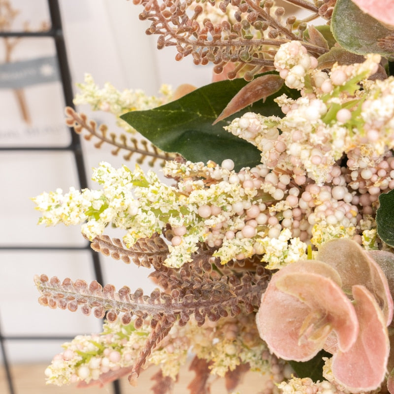 Nordic Cute Foam Artificial Lavender Flowers Wedding Home Decoration Table Autumn Bridal Bouquet High Quality Plastic Fake Plant - KiwisLove