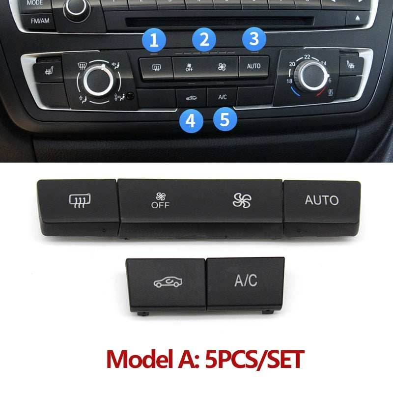 Dashboard Air Conditioning Ventilation Adjust CD Player Control AC Button Repair Kit For BMW F20 F21 F22 F30 F35 F34 F36 F45 F46 - KiwisLove