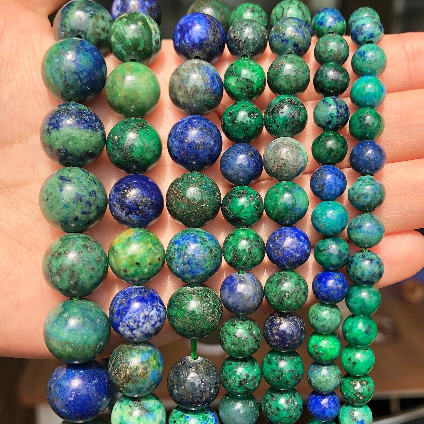 Natural Lapis Lazuli Malachite Azurite Agat Stone Beads For Jewelry Making Needlework DIY Bracelet Necklace 15'' 6 8 10 12mm - KiwisLove