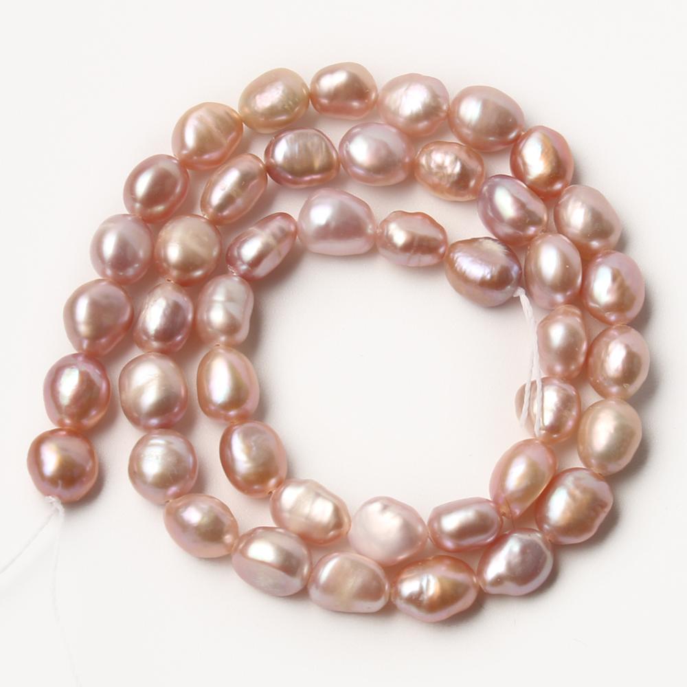 Natural Irregular Pearl Beads White Pink Freshwater Pearls Beads For DIY Women Handmade Bracelet Charms Accessories 15''inches - KiwisLove