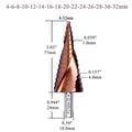 M35 5% Cobalt HSS Step Drill Bit HSS CO High-Speed Steel Cone Triangle Shank Metal Drill Bits Tool Set Hole Cutter For Stainles - KiwisLove
