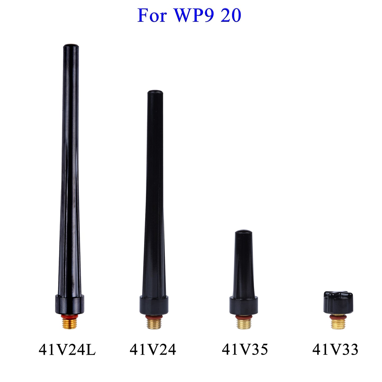 Set 41V33 41V35 41V24 41V24L 57Y04 57Y03 57Y02 TIG Welding Torch Extra Length/Long/Medium/Short Back Cap For WP9/17/20/18/25/26 - KiwisLove