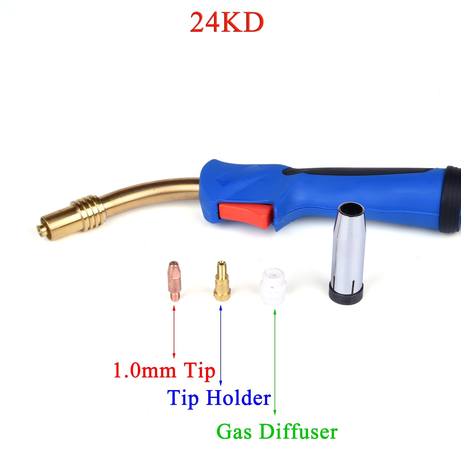 15AK 24KD 36KD Professional MIG MAG MB Welding Torch Air Cooled Contact Tip Swan Neck  Holder Gas Nozzle European Type - KiwisLove