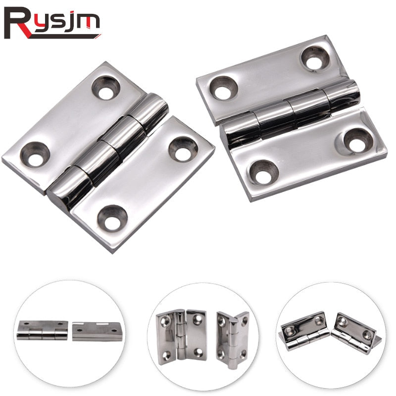 38x38mm (1.5''x1.5")316 Stainless Steel Polished Heavy Duty Boat Cupboard Door Cabinet Strap Butt Hinge Marine Grade Boat Hinge - KiwisLove