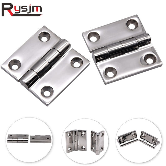 38x38mm (1.5''x1.5")316 Stainless Steel Polished Heavy Duty Boat Cupboard Door Cabinet Strap Butt Hinge Marine Grade Boat Hinge - KiwisLove