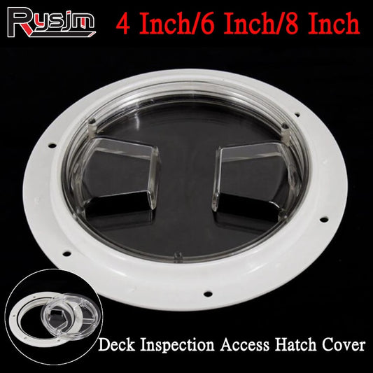 4 Inch 6 Inch ABS Access Hatch Round Inspection Hatch Cover for  Marine Boat & RV Black/White/Transparent Anti-Corrosive - KiwisLove