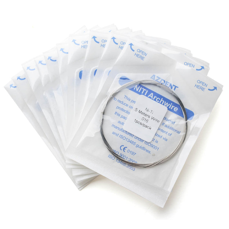 AZDENT Dental Orthodontic Niti Round Arch Wire Size 0.012 0.014 0.016 Length 5M/Pack - KiwisLove