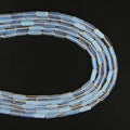 4x13mm Natural Stone Tube Rectangle Sea Sediment Lapis Lazuli Opal Quartz Beads for Jewelry DIY Bracelet Charms Accessories 15&#39;&#39; - KiwisLove