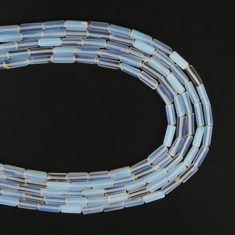 4x13mm Natural Stone Tube Rectangle Sea Sediment Lapis Lazuli Opal Quartz Beads for Jewelry DIY Bracelet Charms Accessories 15&#39;&#39;