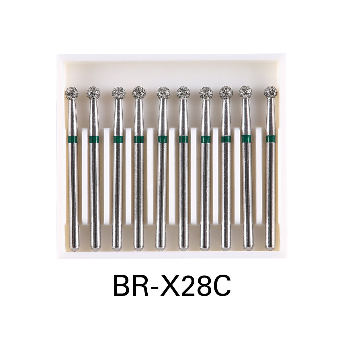 10pcs/Pack AZDENT Dental Diamond Burs Drill Ball Round Type 25mm FG 1.6mm For High Speed Handpiece 450000r/Min - KiwisLove