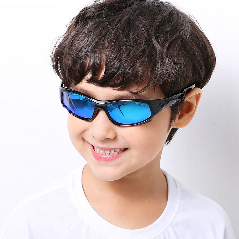 Kids Sunglasses Polarized Silicone Riding Children's Sun Glasses Boys Girls Glasses Cool Outdoor Sports Eyeglasses UV400 D816 - KiwisLove