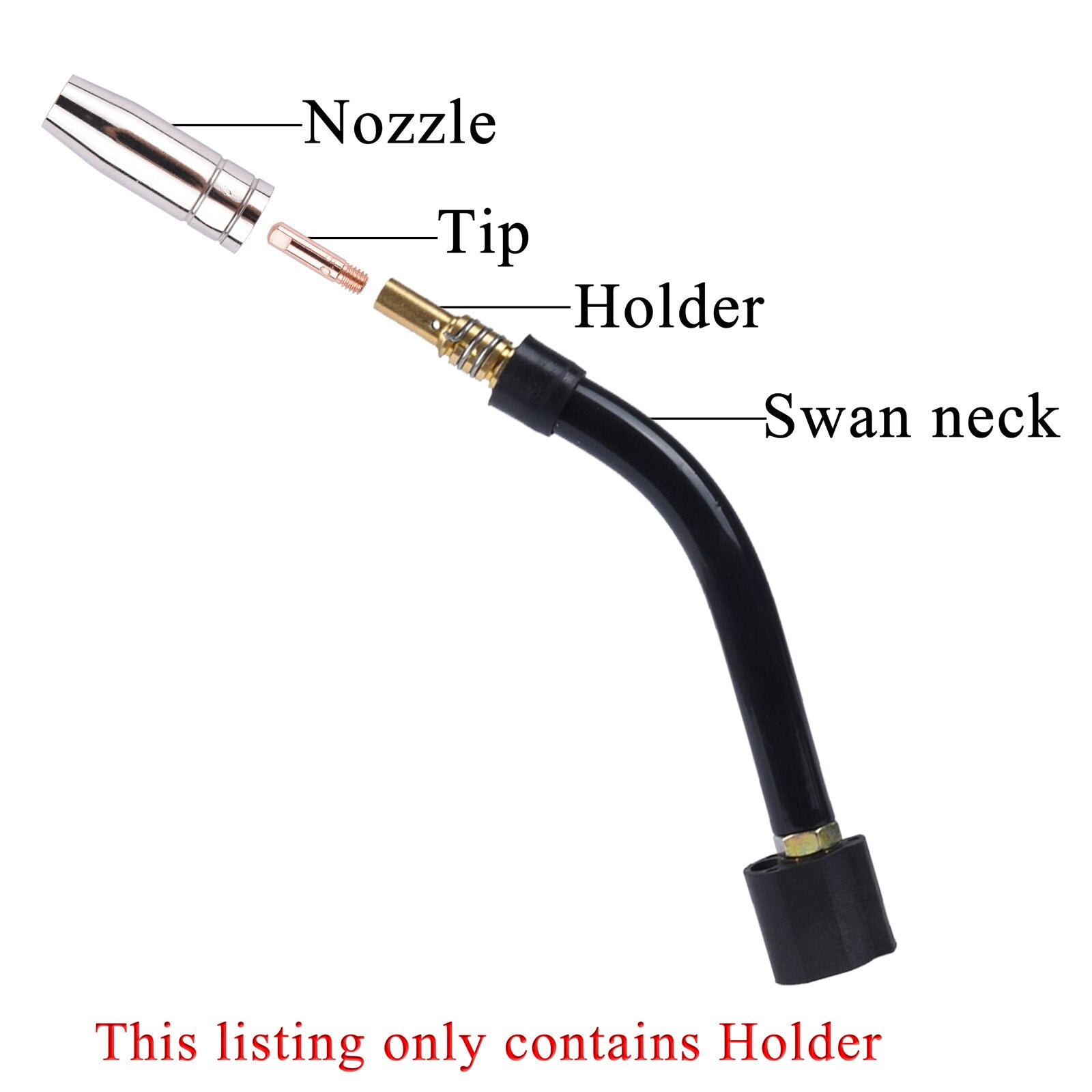 5/10Pcs 15AK Nozzle Contact Tip Holder With Gas Spring For MIG MAG Welding Torch MB 15AK - KiwisLove