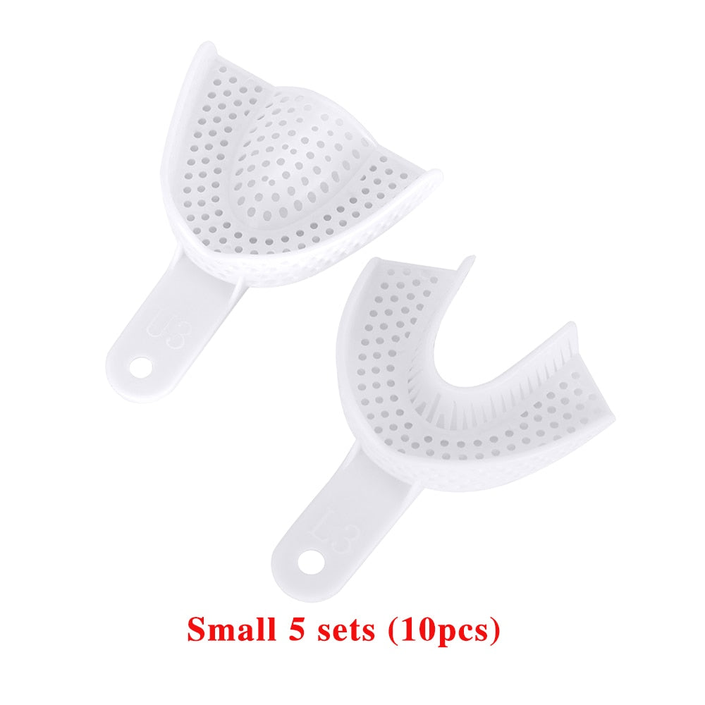 10Pcs/Set Dental Plastic Tray Without Mesh Dentist Tools Dentistry Lab Material Teeth Holder - KiwisLove