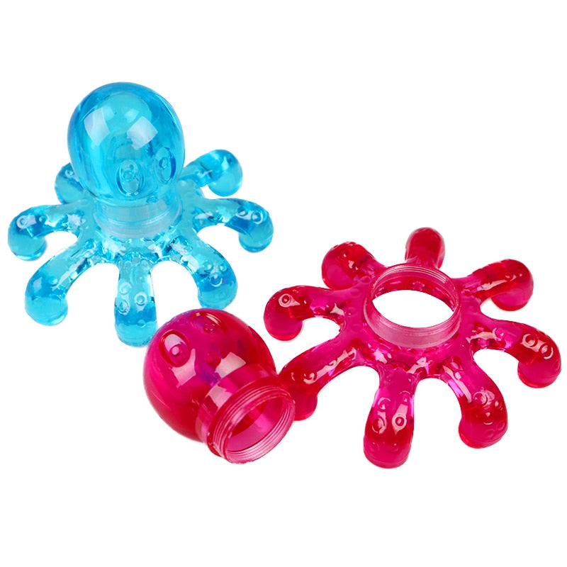 Colorful random Portable Crystal Massage Handheld Octopus Massager For Relieving Neck Abdomen Back Muscle Pain Relief Body Care - KiwisLove