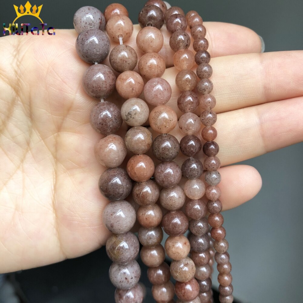 Purple Aventurine Stone Beads Natural Round Loose Spacer Beads For Jewelry DIY Making Bracelet Charms Accessories 15'' 6/8/10mm - KiwisLove