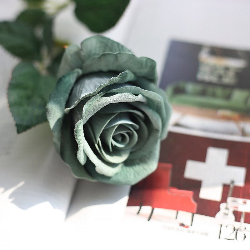 5Pcs 51cm Long Branch Flowers Bouquet Beautiful White Silk Roses Artificial Flowers Wedding Home Table Decor Arrange Fake Flower - KiwisLove