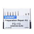 AZDENT Dia.1.6mm Dental Diamond Burs Drills High Speed Handpiece Polishing Tools - KiwisLove