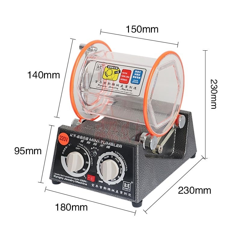 3kg Drum Polishing Machine, Jewelry Rotary Tumbler, Tumbling Mini-Tumbler Rotary Tumbler Polishing Machine Jewelry Polisher - KiwisLove