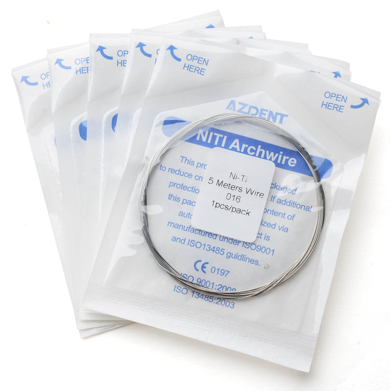 AZDENT Dental Orthodontic Niti Round Arch Wire Size 0.012 0.014 0.016 Length 5M/Pack - KiwisLove