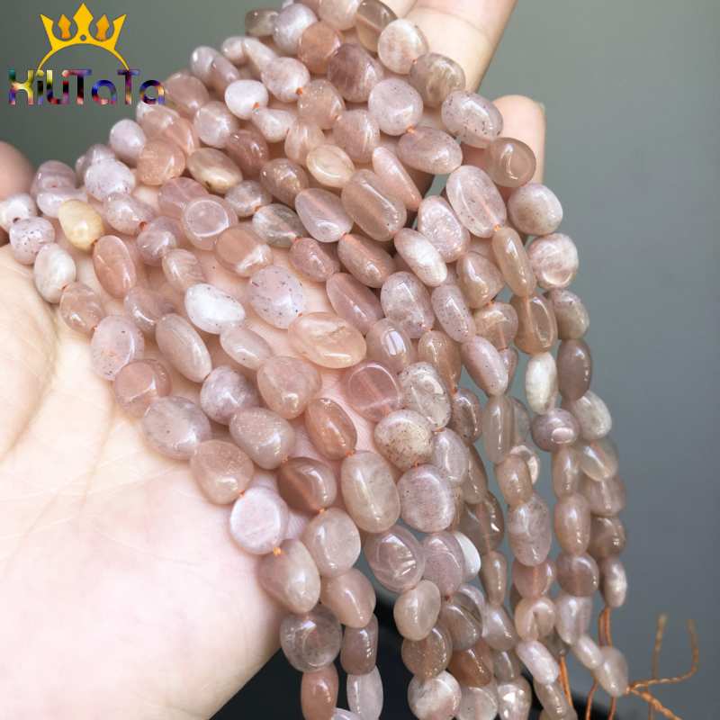 5-8mm Irregular Natural Sunstone Stone Beads Loose Spacer Beads For Jewelry Making DIY Earrings Bracelet Charms 15&#39;&#39;/Strands - KiwisLove