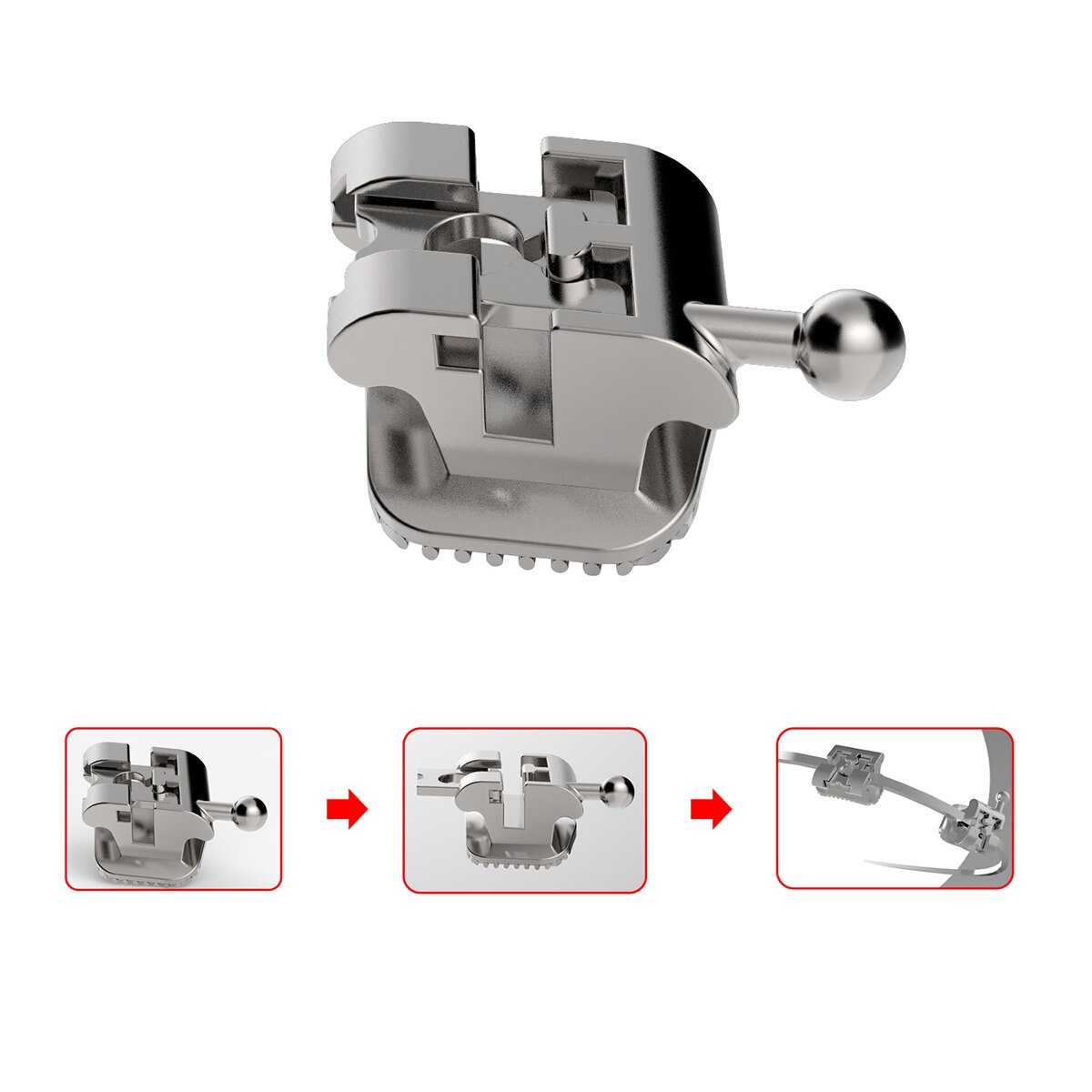 Dental Orthodontic Passive Self Ligating Bracket Roth.022 Hooks 345 with 1st Molar Buccal Tube - KiwisLove