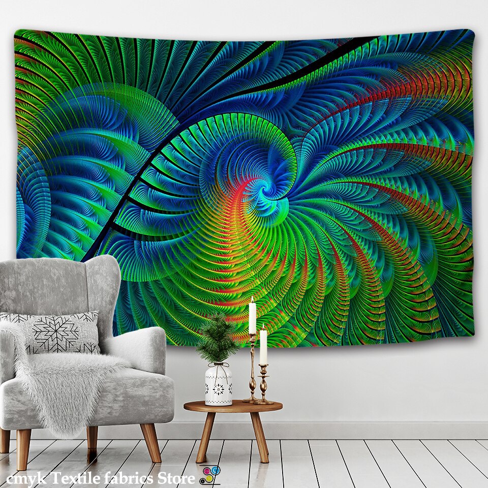 Psychedelic India Mandala Tapestry Wall Hanging Boho Decor Wall Cloth Tapestries Hippie Tapestry Mandala Wall Carpet - KiwisLove